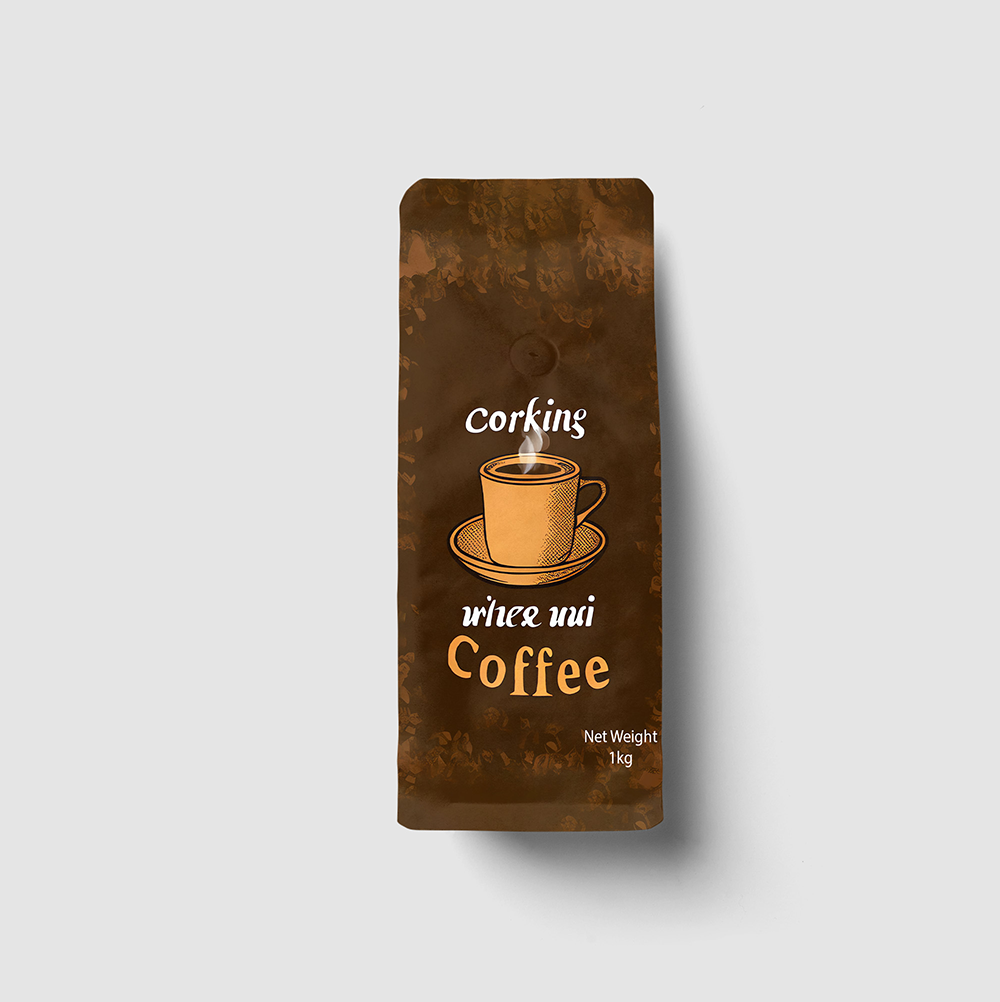 Free Black Coffee Bag Mockup PSD Template