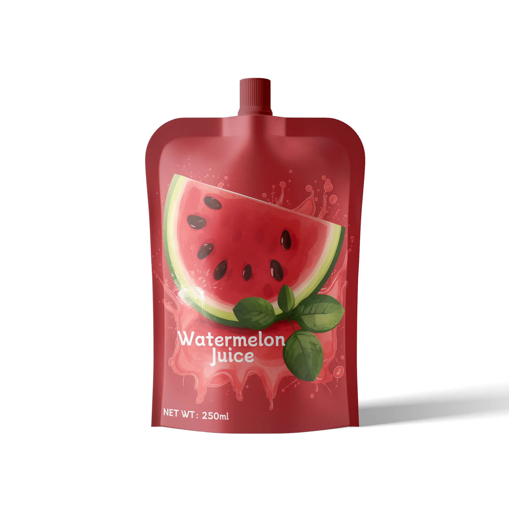 A watermelon pattern printed on the spout pouch A watermelon pattern printed on the spout pouch