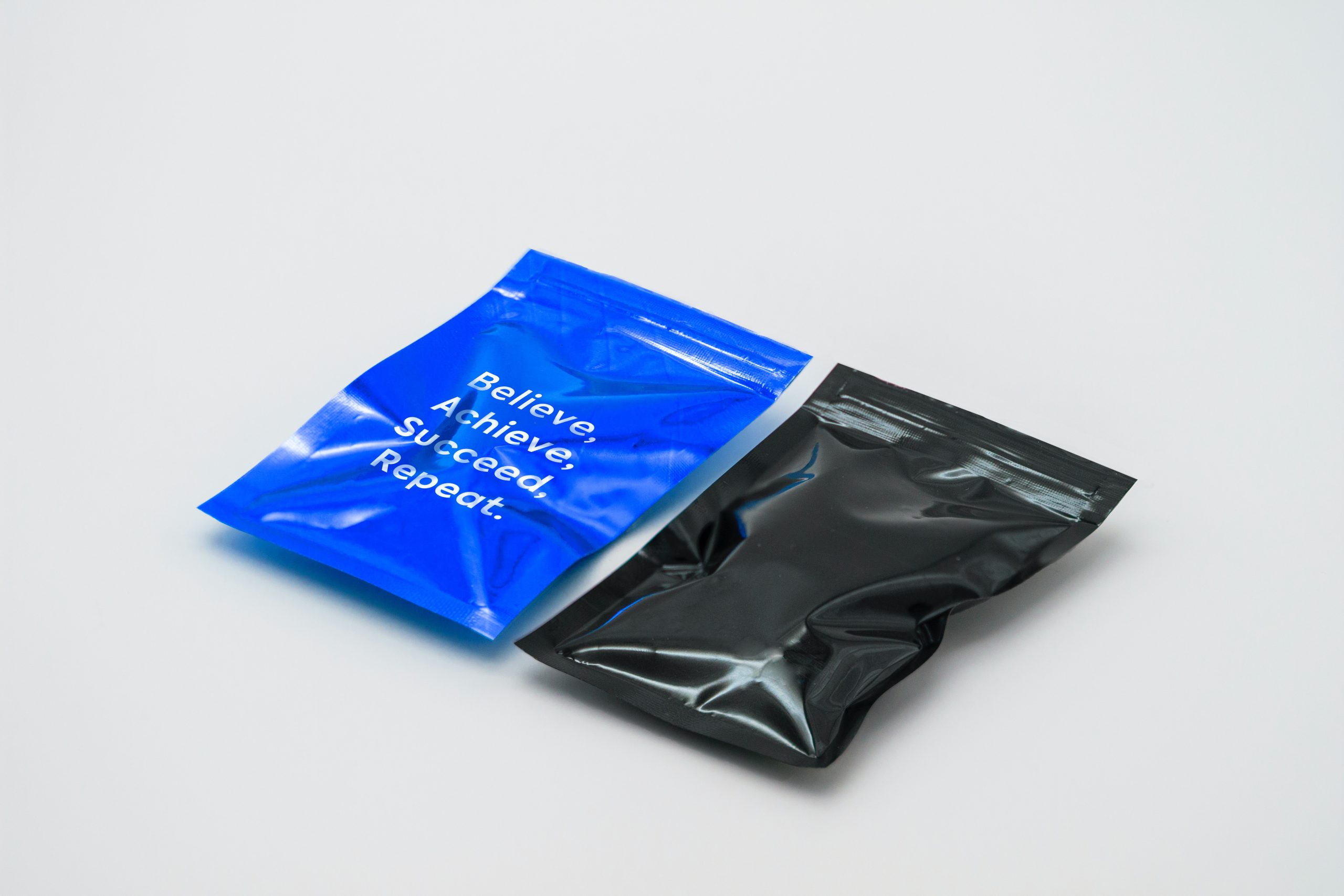 Two flat marijuana bags Two flat marijuana bags