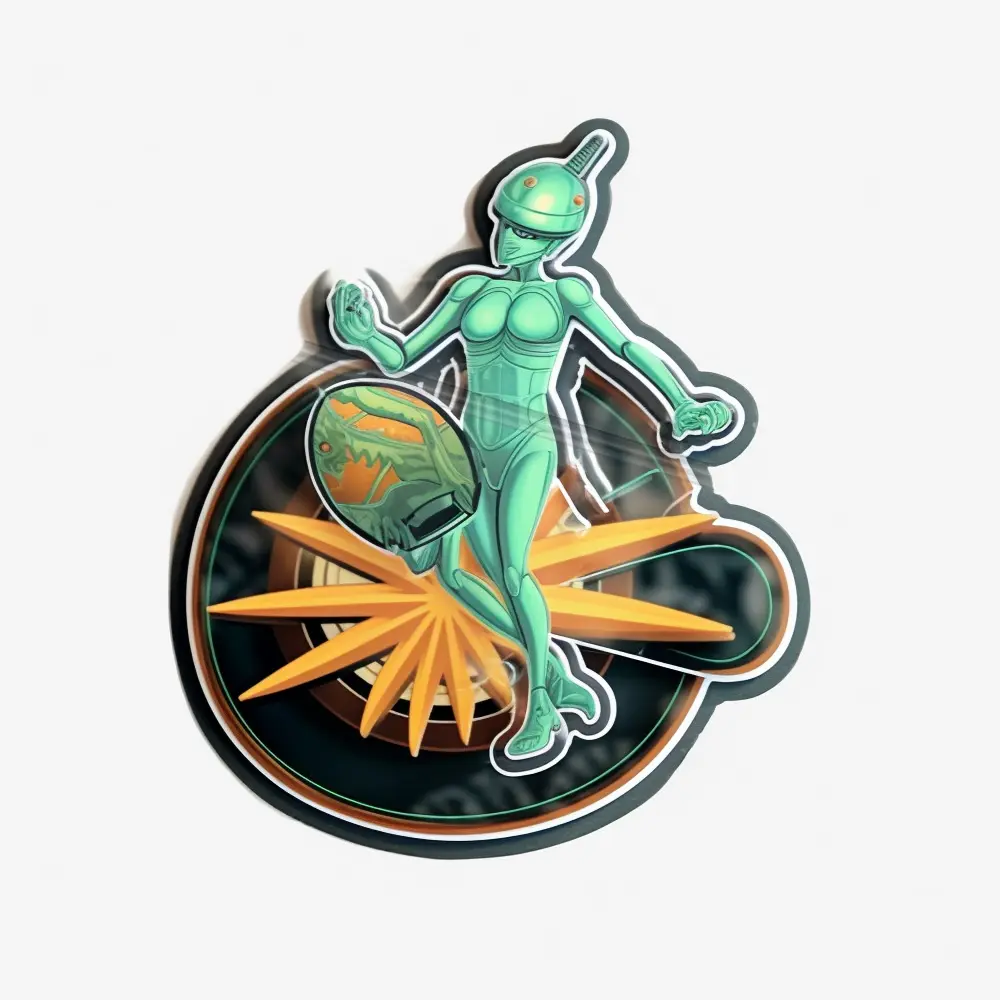 A flat weed bag with alien element A flat weed bag with an alien element
