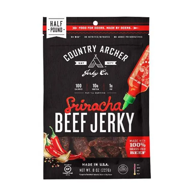 Hot sale smell proof beef packaging bag stand up pouch beef jerky ziplock bags