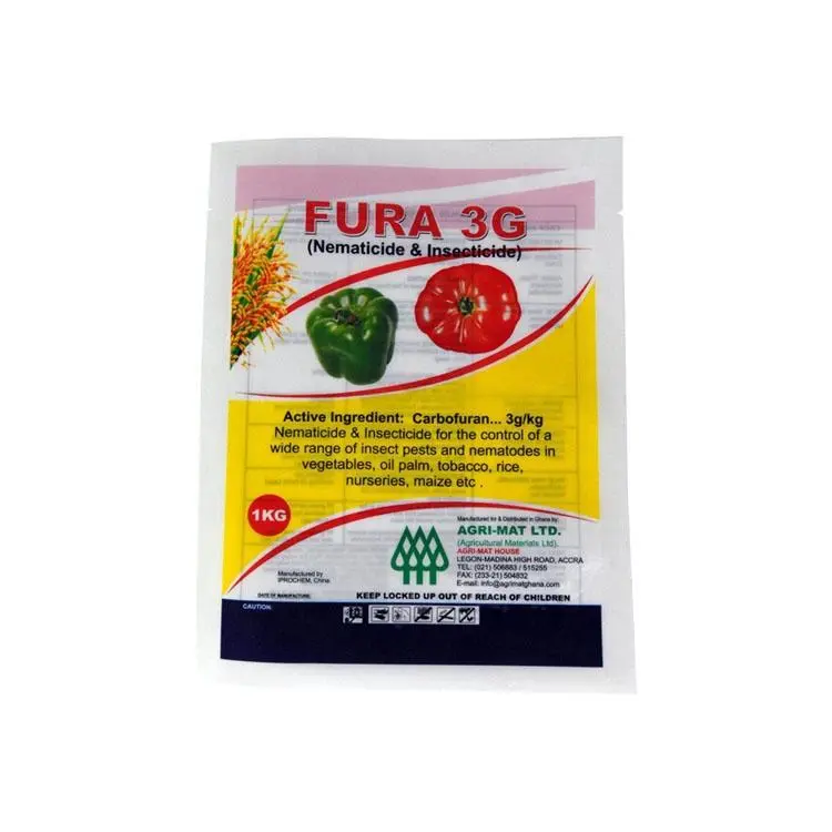 Customized plastic fertilizer package bag agricultural farm chemicals insecticide pesticide herbicide 20 WS packaging pouches