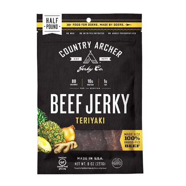 Hot sale smell proof beef packaging bag stand up pouch beef jerky ziplock bags