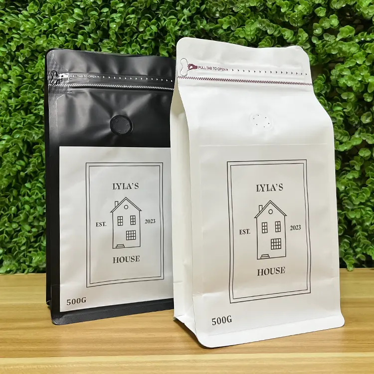 Custom Printing Biodegradable Compostable Coffee Bags Stand Up Pouch Plastic Packaging Coffee Bags