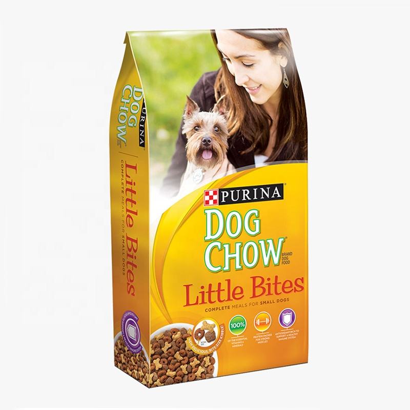 Large flat bottom cat pet food packaging plastic bags for dog food 500g 1kg 2.5kg 10kg 15kg 20kg packaging bags
