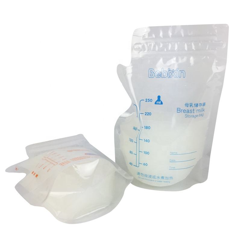 Stand up Breastmilk Storage Bags, Pre-Sterilized and BPA Free breast milk storage bags